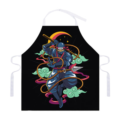 Ninja Warrior Print Adjustable Apron
