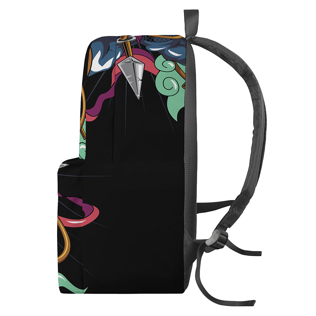 Ninja Warrior Print Backpack