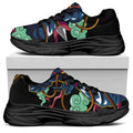 Ninja Warrior Print Black Chunky Shoes