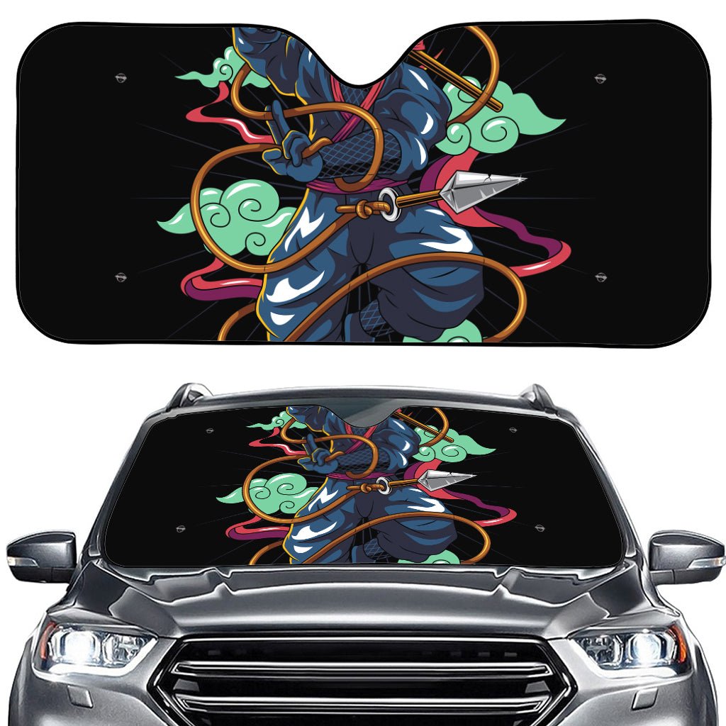 Ninja Warrior Print Car Windshield Sun Shade