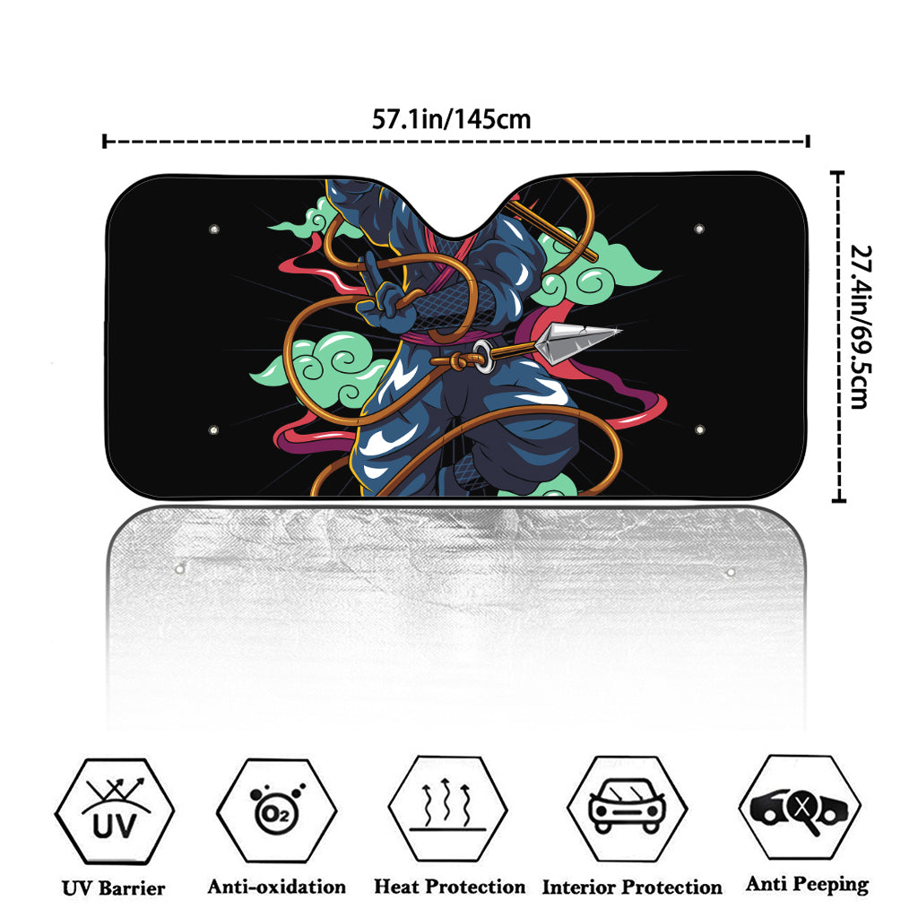 Ninja Warrior Print Car Windshield Sun Shade