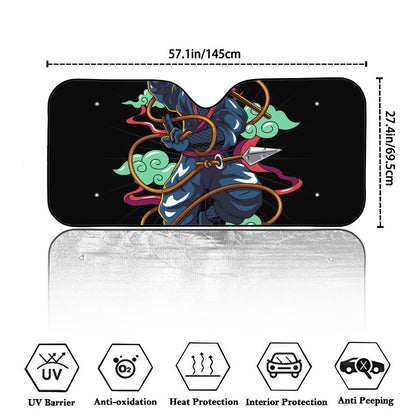 Ninja Warrior Print Car Windshield Sun Shade