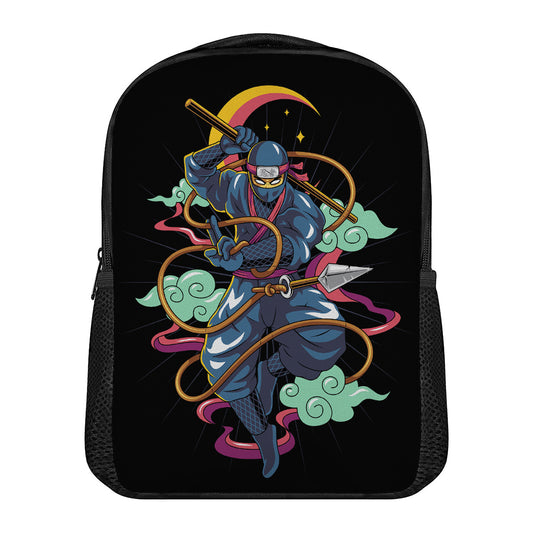Ninja Warrior Print Casual Backpack