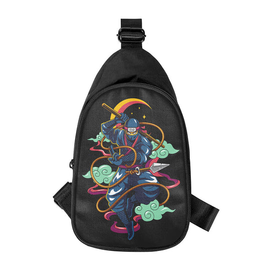 Ninja Warrior Print Chest Bag