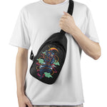 Ninja Warrior Print Chest Bag