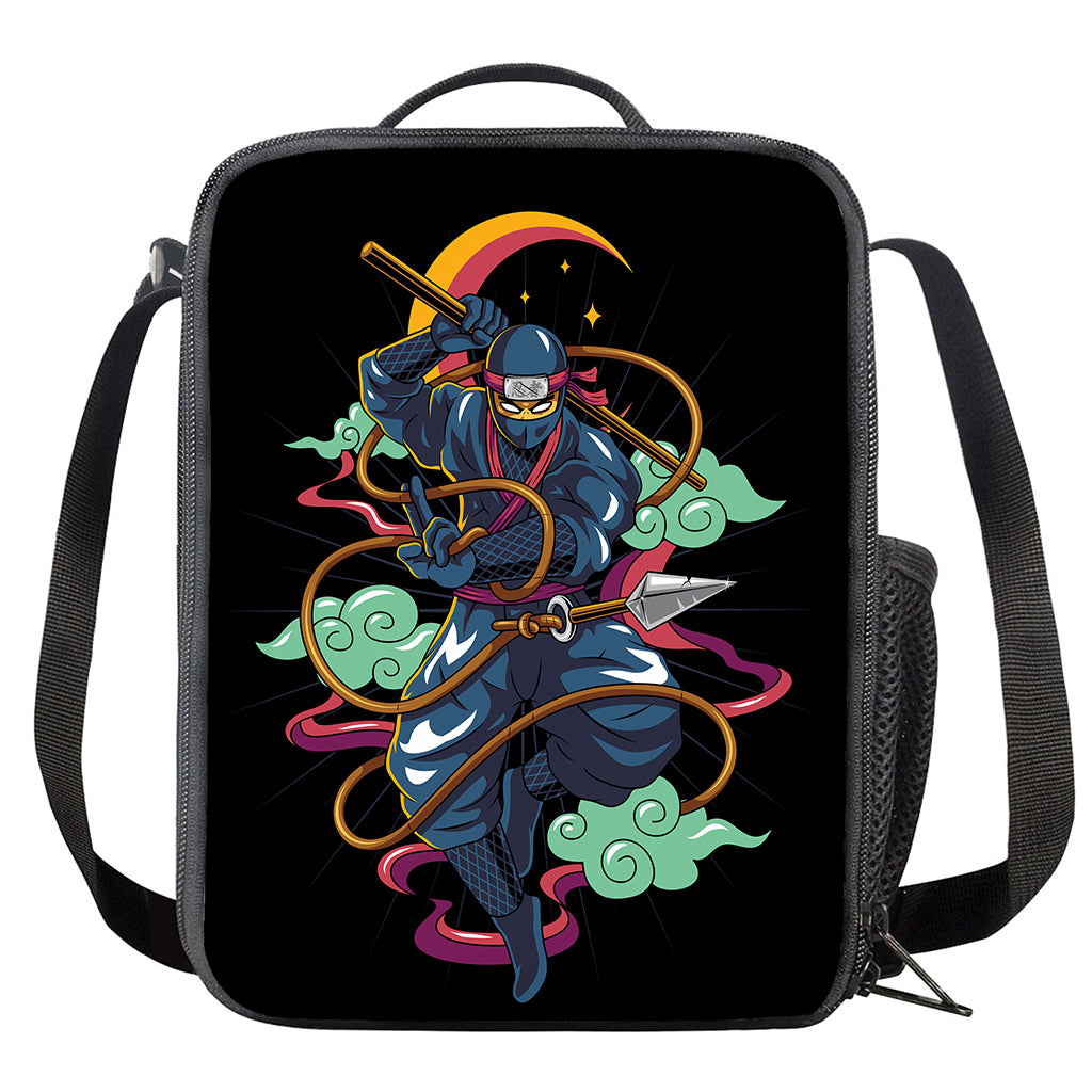 Ninja Warrior Print Crossbody Lunch Bag