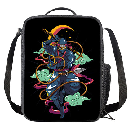 Ninja Warrior Print Crossbody Lunch Bag