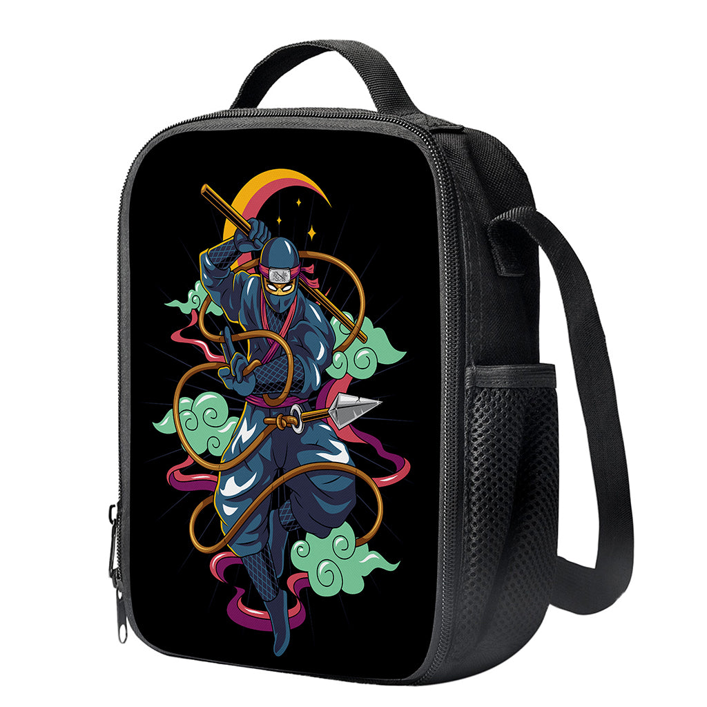 Ninja Warrior Print Crossbody Lunch Bag