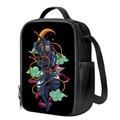 Ninja Warrior Print Crossbody Lunch Bag