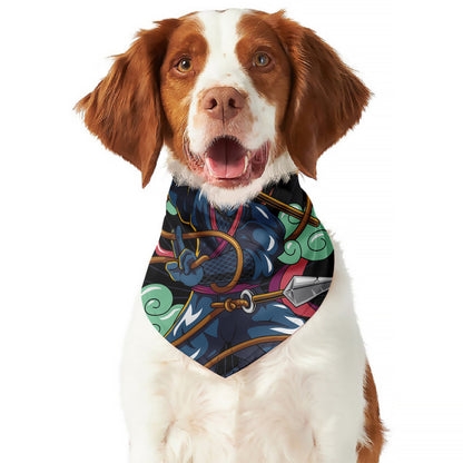Ninja Warrior Print Dog Bandana