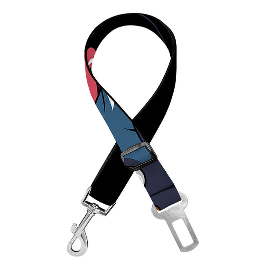 Ninja Warrior Print Dog Seat Belt