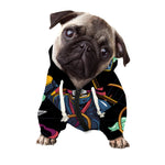 Ninja Warrior Print Dog Zip Up Hoodie