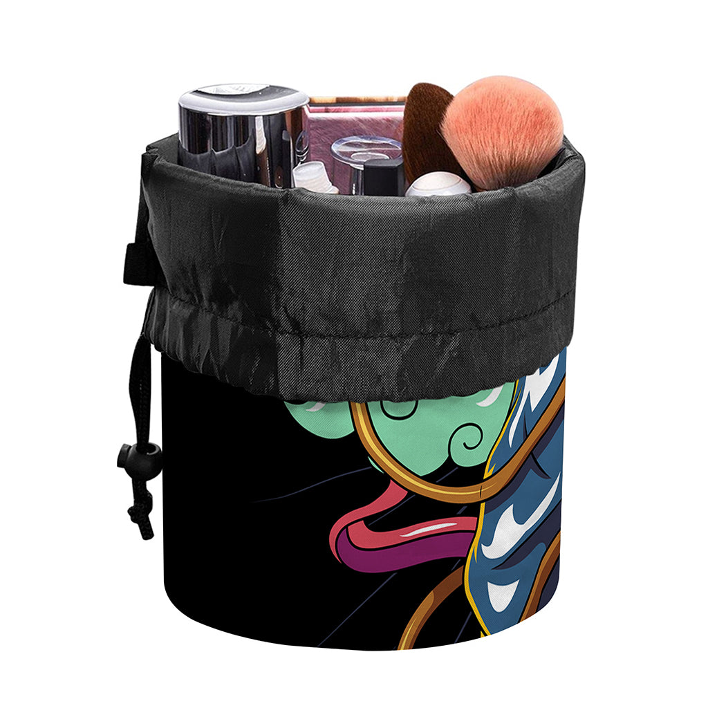 Ninja Warrior Print Drawstring Makeup Bag