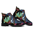 Ninja Warrior Print Flat Ankle Boots