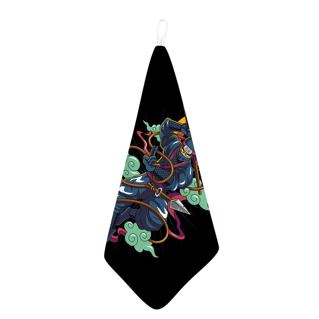 Ninja Warrior Print Hand Towel