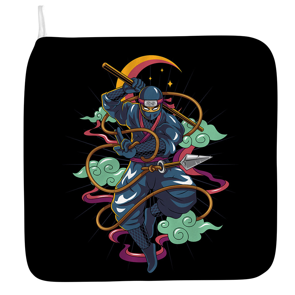 Ninja Warrior Print Hand Towel