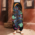 Ninja Warrior Print Harem Pants