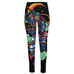 Ninja Warrior Print High-Waisted Pocket Leggings