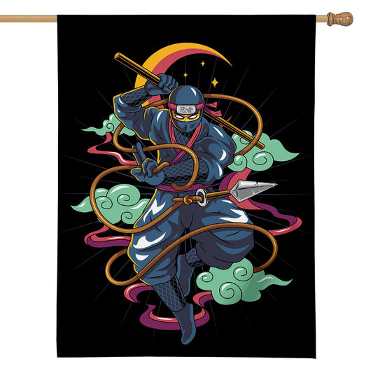 Ninja Warrior Print House Flag