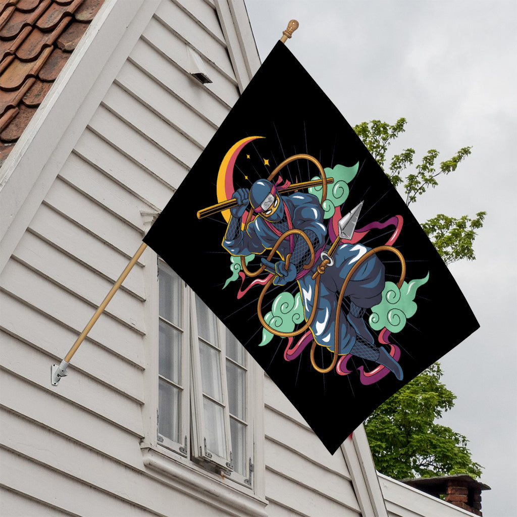 Ninja Warrior Print House Flag