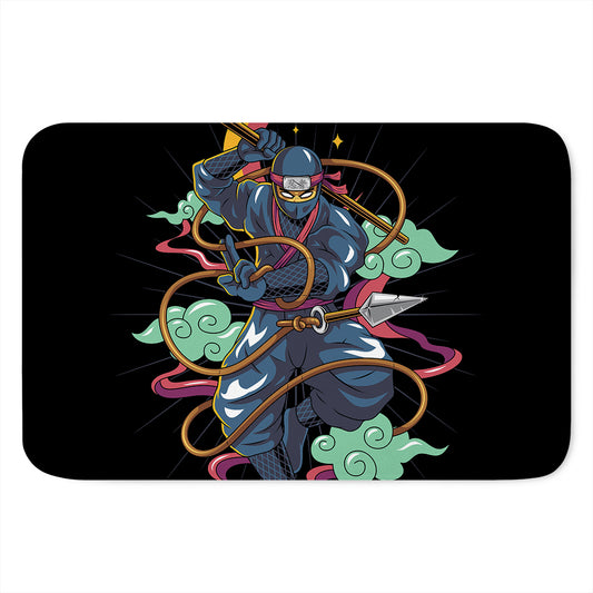 Ninja Warrior Print Indoor Door Mat