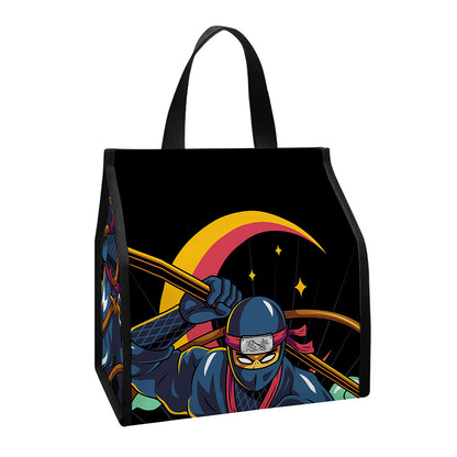 Ninja Warrior Print Insulated Lunch Tote