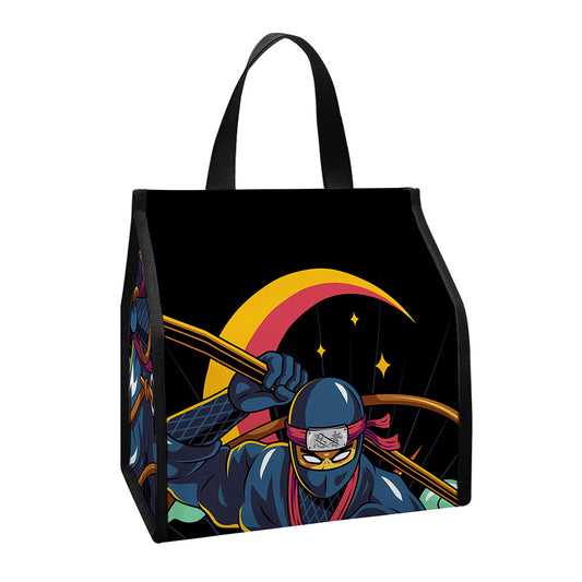 Ninja Warrior Print Insulated Lunch Tote