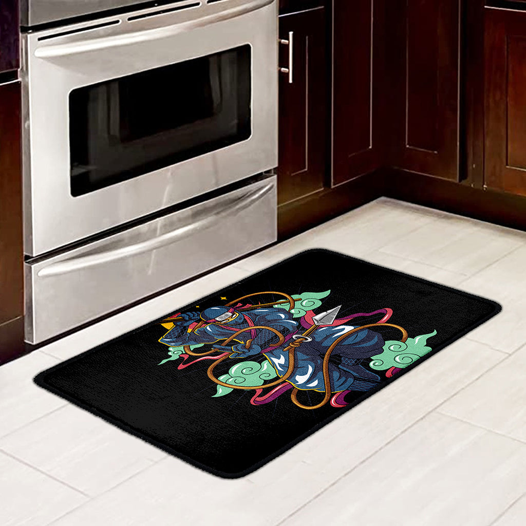 Ninja Warrior Print Kitchen Mat