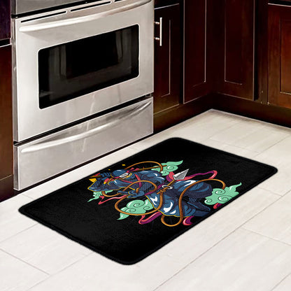 Ninja Warrior Print Kitchen Mat