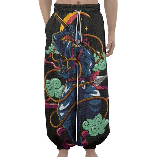 Ninja Warrior Print Lantern Pants