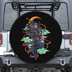 Ninja Warrior Print Leather Spare Tire Cover