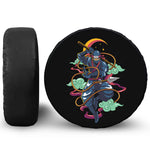 Ninja Warrior Print Leather Spare Tire Cover