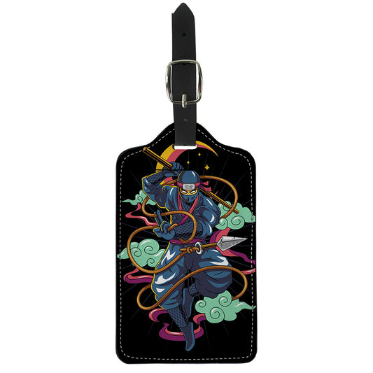 Ninja Warrior Print Luggage Tag