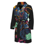 Ninja Warrior Print Men's Bathrobe