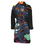 Ninja Warrior Print Men's Bathrobe