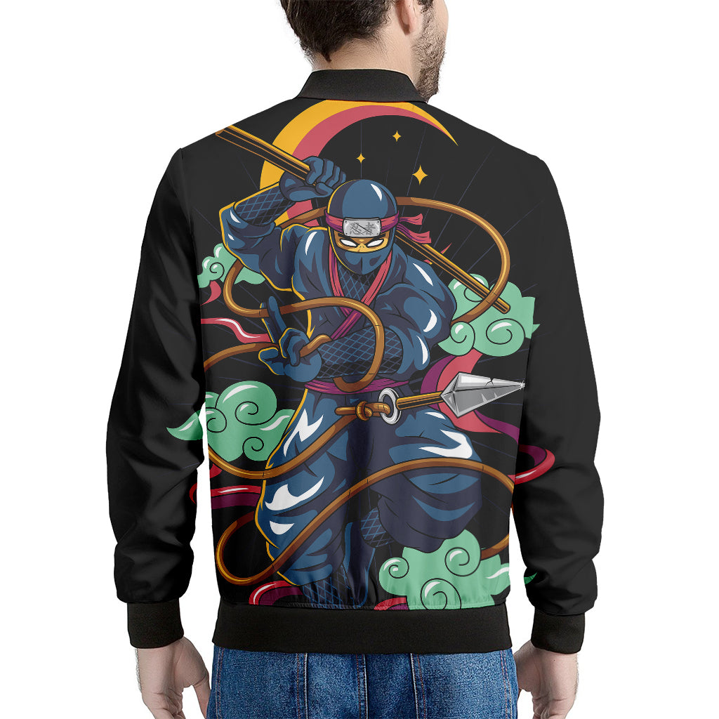 Ninja Warrior Print Men's Bomber Jacket