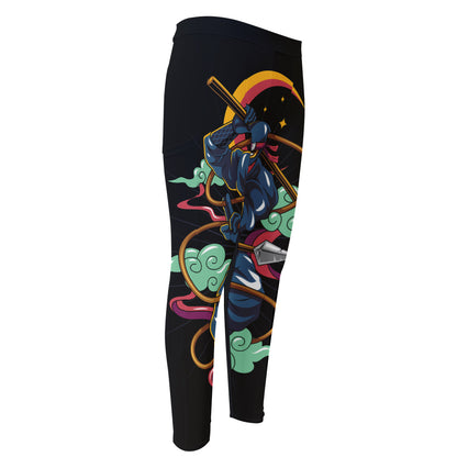 Ninja Warrior Print Men's Compression Pants
