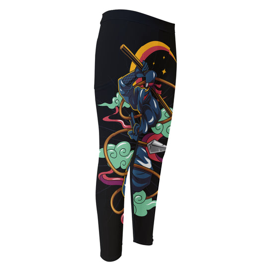 Ninja Warrior Print Men's Compression Pants