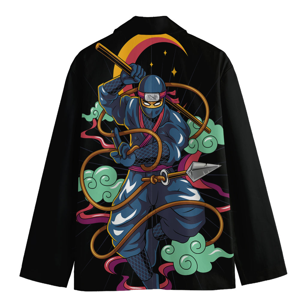Ninja Warrior Print Men's Cotton Blazer