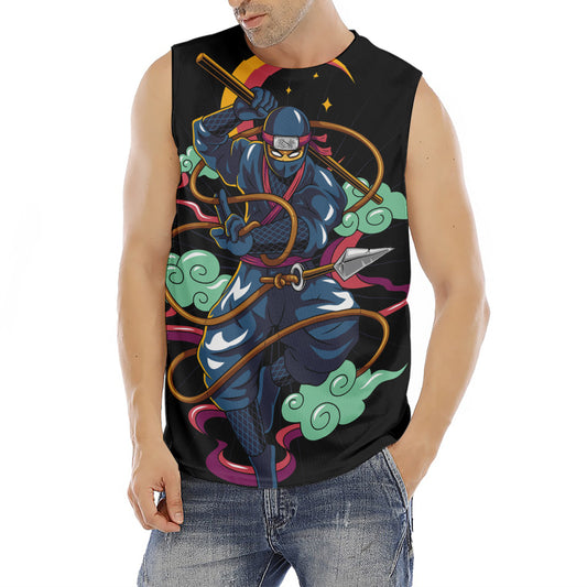 Ninja Warrior Print Men's Fitness Tank Top