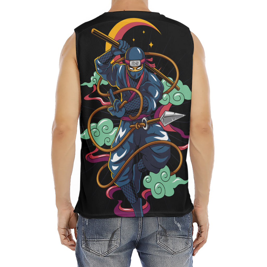 Ninja Warrior Print Men's Fitness Tank Top