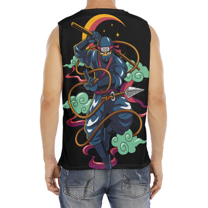 Ninja Warrior Print Men's Fitness Tank Top
