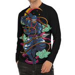 Ninja Warrior Print Men's Long Sleeve Rash Guard
