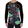 Ninja Warrior Print Men's Long Sleeve T-Shirt