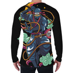Ninja Warrior Print Men's Long Sleeve T-Shirt
