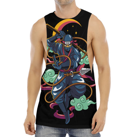 Ninja Warrior Print Men's Muscle Tank Top