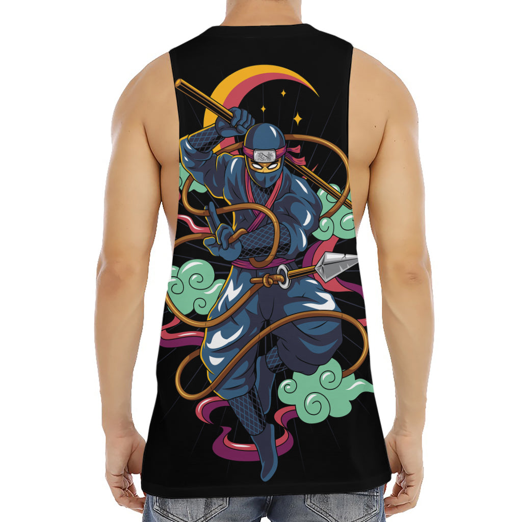 Ninja Warrior Print Men's Muscle Tank Top