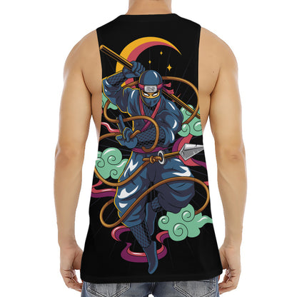 Ninja Warrior Print Men's Muscle Tank Top