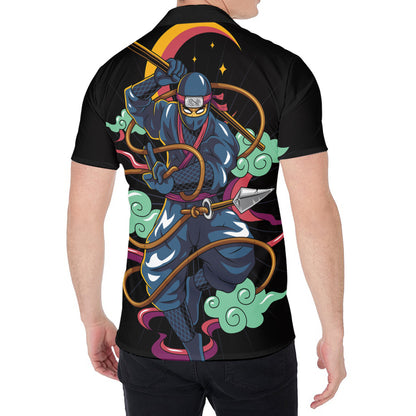Ninja Warrior Print Men's Shirt