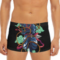 Ninja Warrior Print Men's Short Boxer Briefs